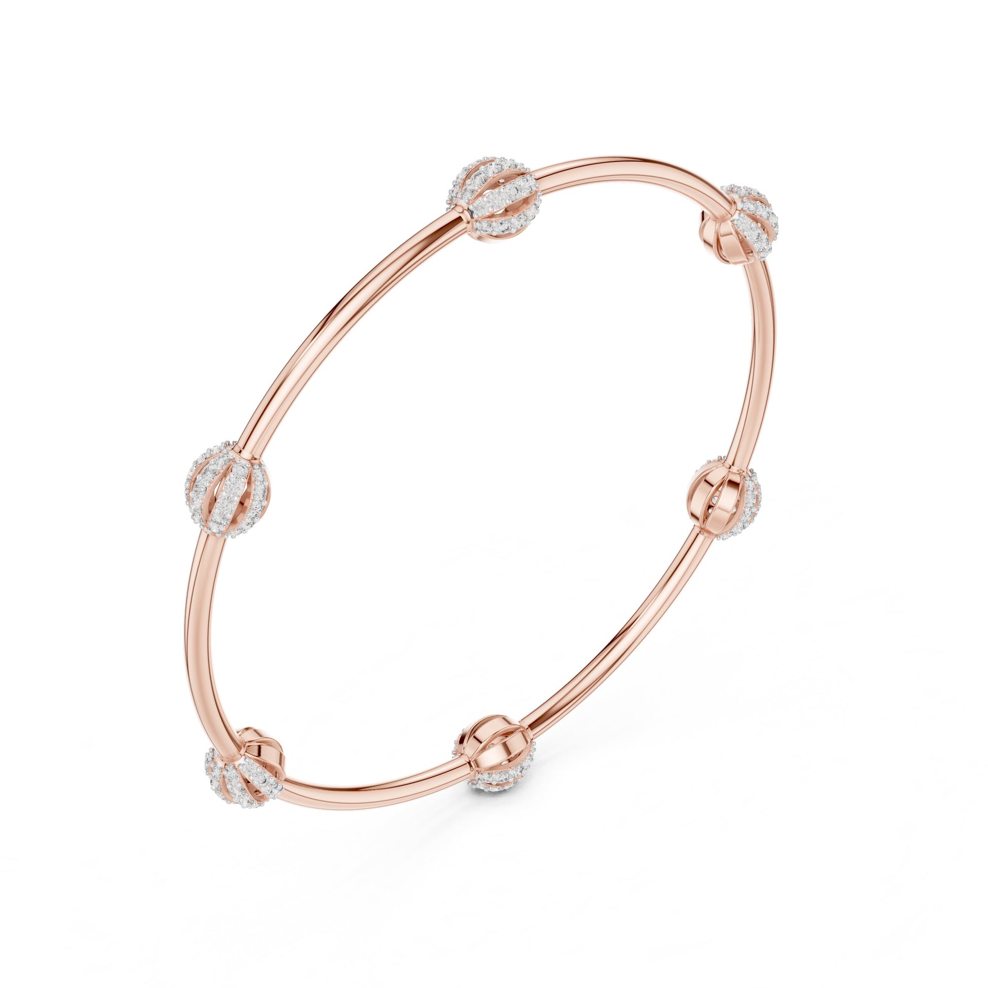 Round Bangle Lab Grown Diamond Bracelet