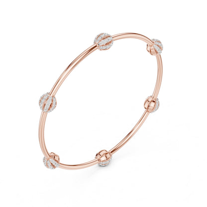 Round Bangle Lab Grown Diamond Bracelet