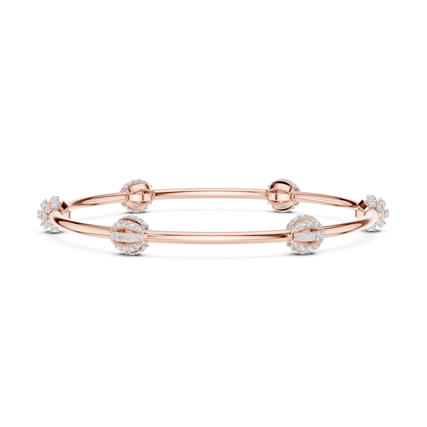 Round Bangle Lab Grown Diamond Bracelet