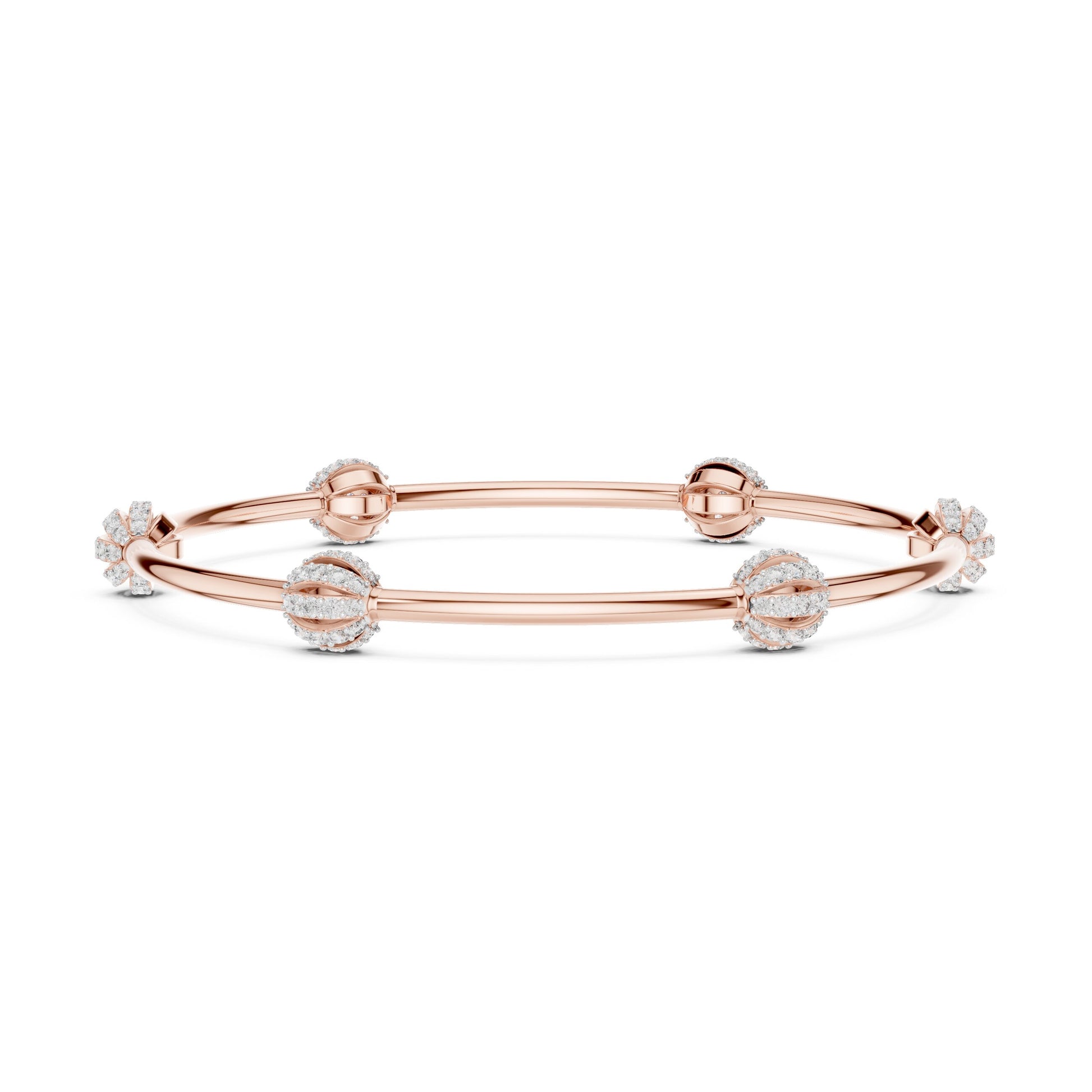 Round Bangle Lab Grown Diamond Bracelet