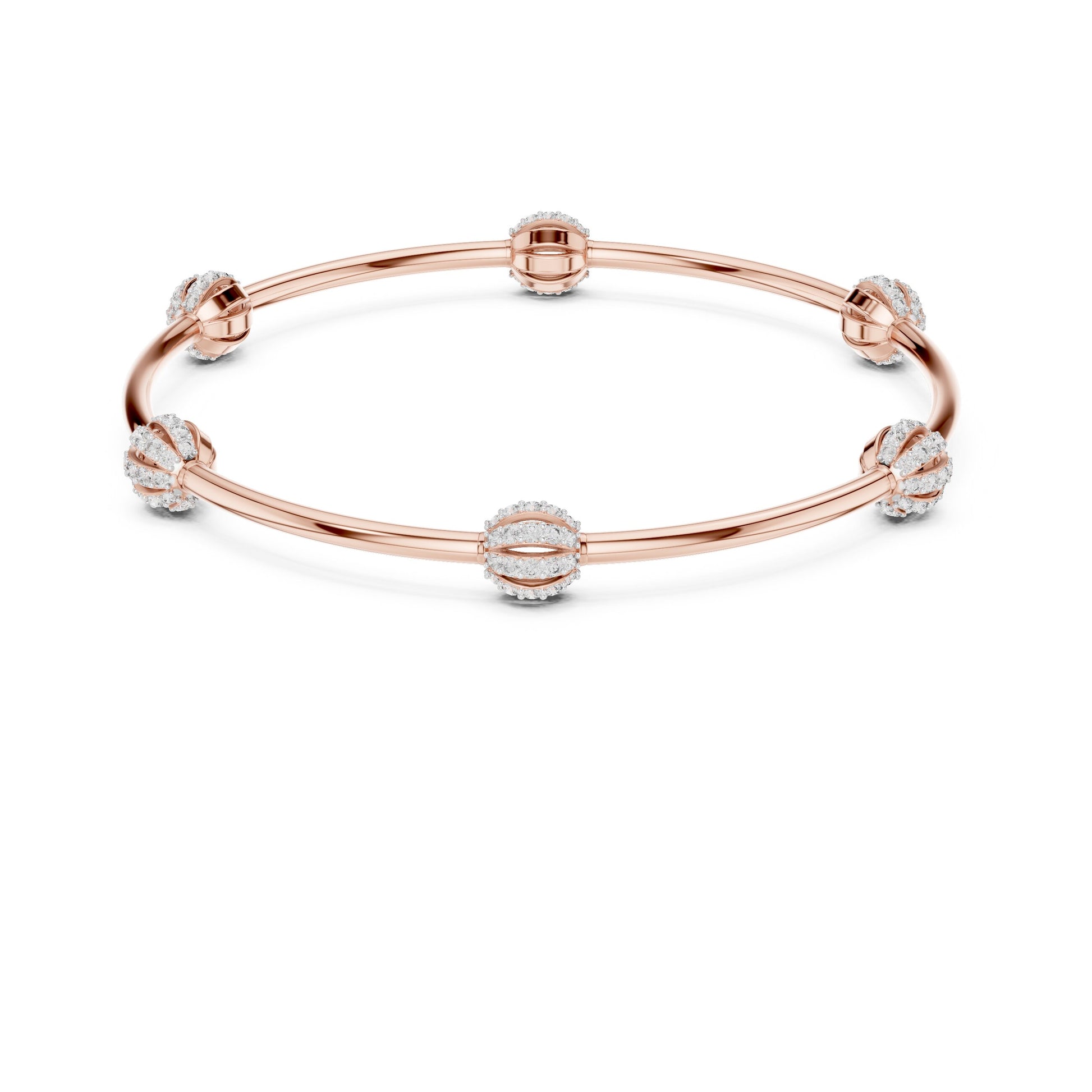 Round Bangle Lab Grown Diamond Bracelet