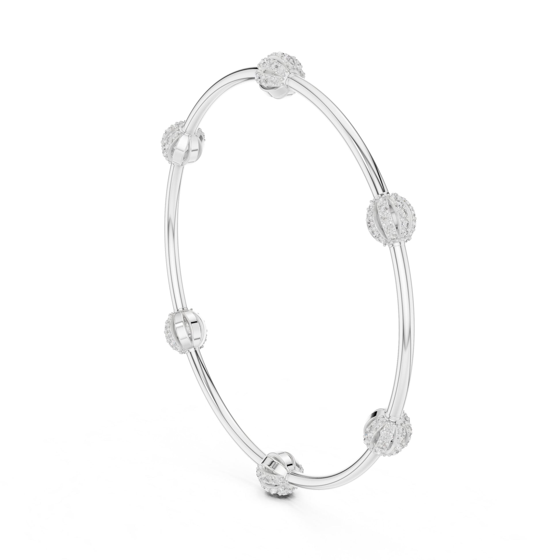 Round Bangle Lab Grown Diamond Bracelet