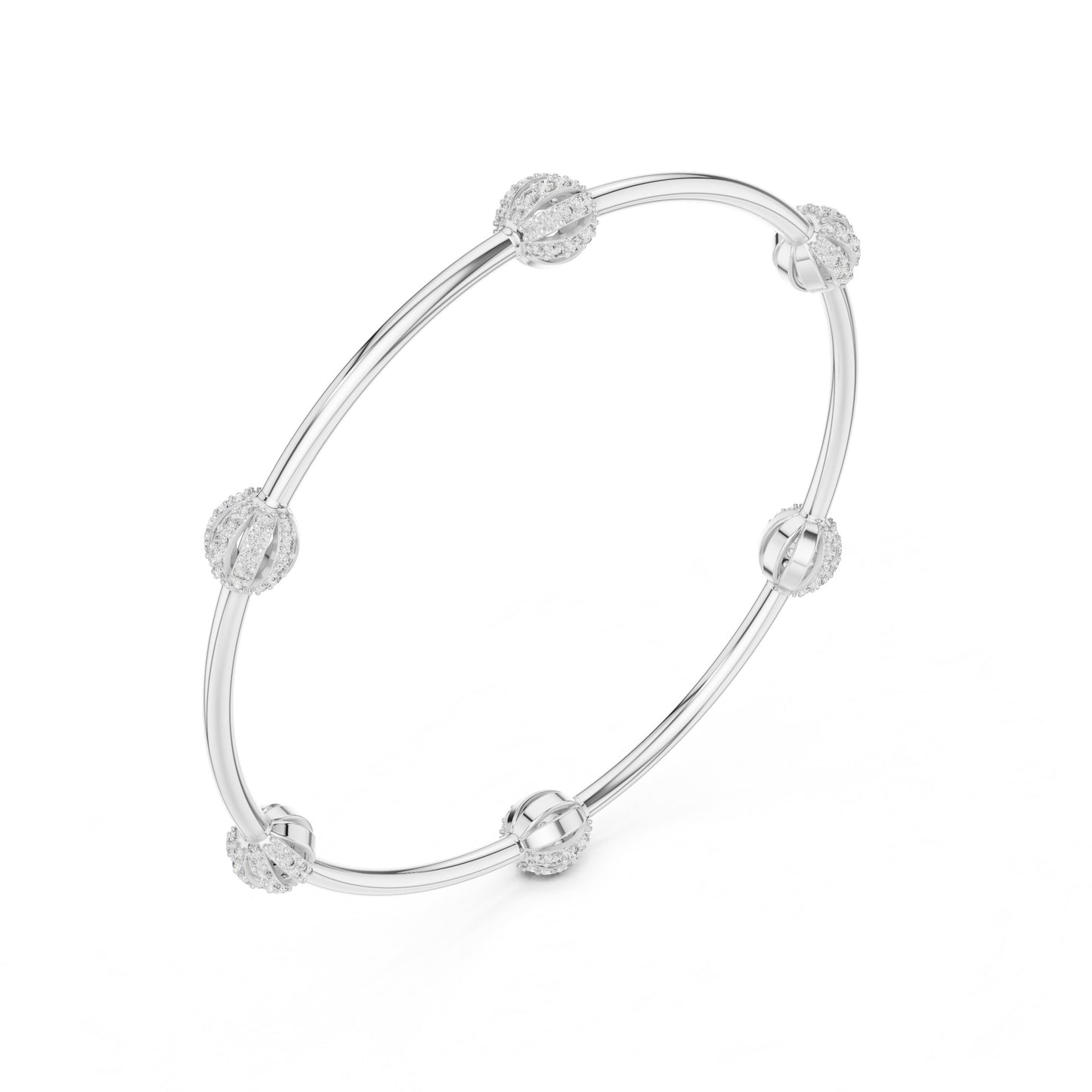 Round Bangle Lab Grown Diamond Bracelet