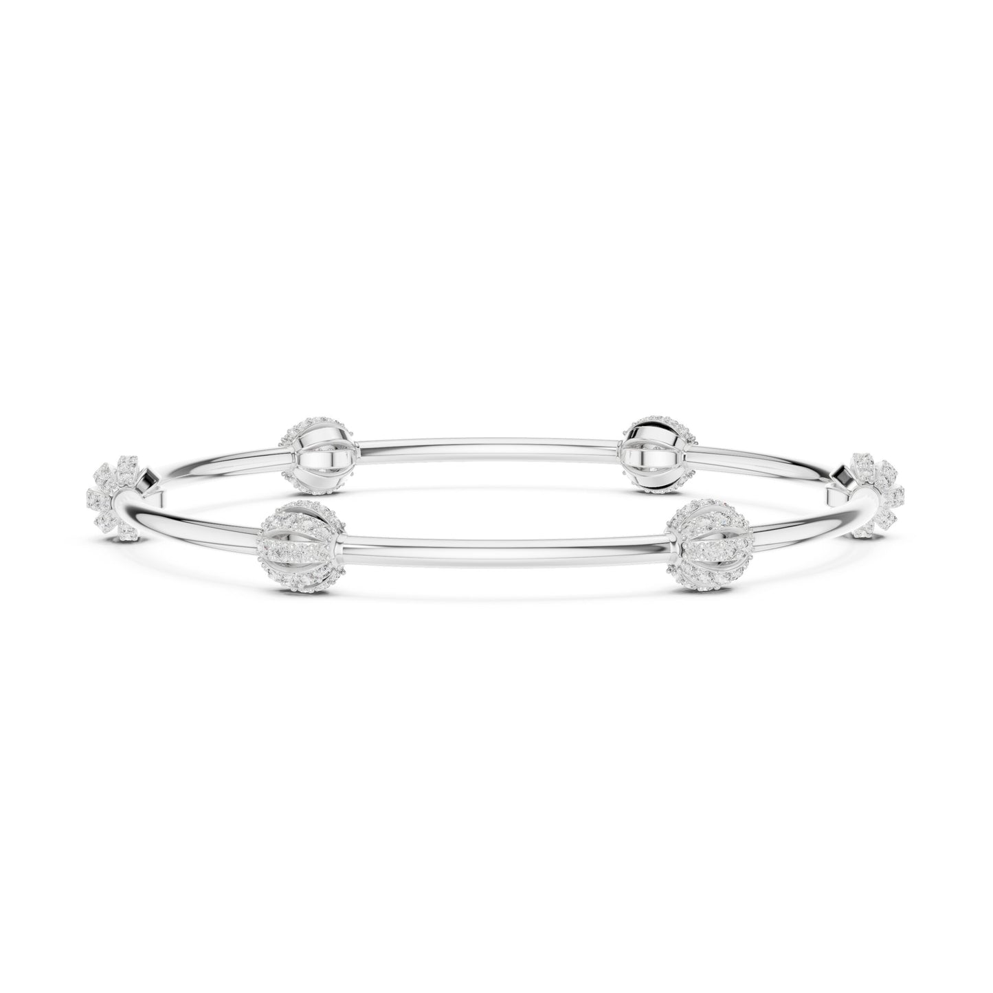Round Bangle Lab Grown Diamond Bracelet