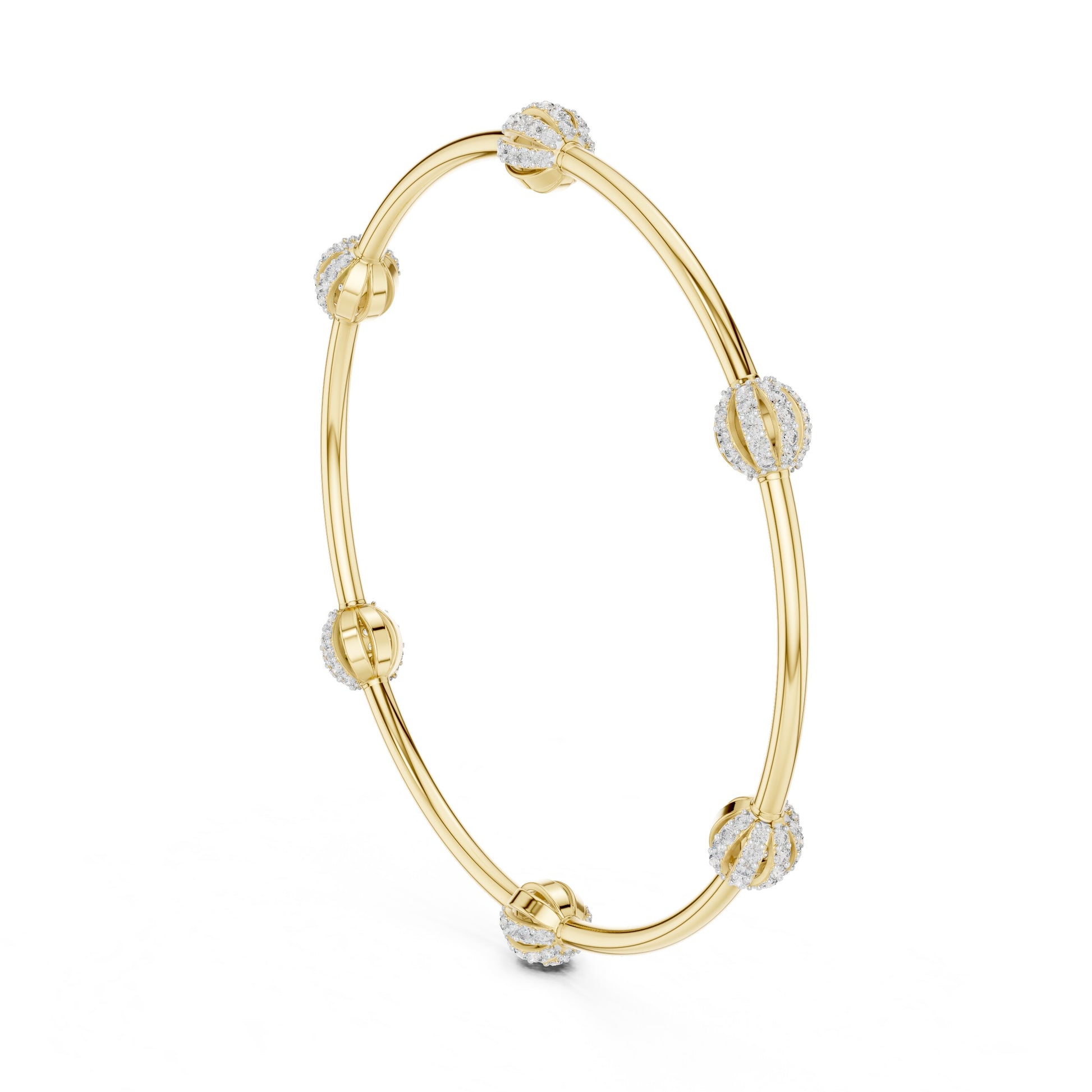 Round Bangle Lab Grown Diamond Bracelet