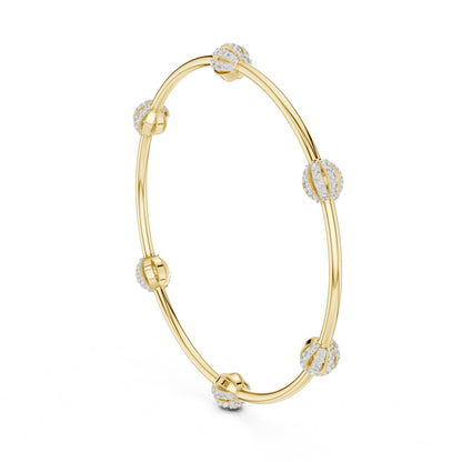 Round Bangle Lab Grown Diamond Bracelet