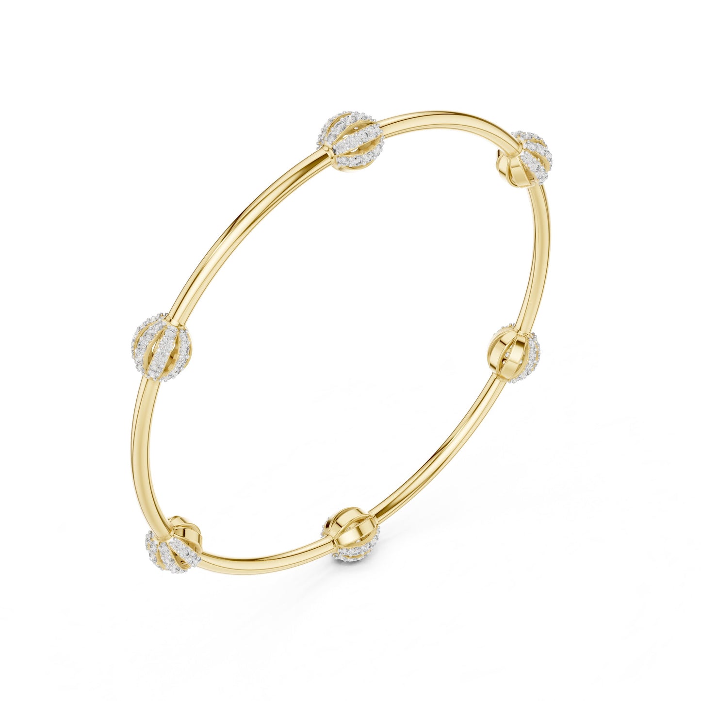 Round Bangle Lab Grown Diamond Bracelet