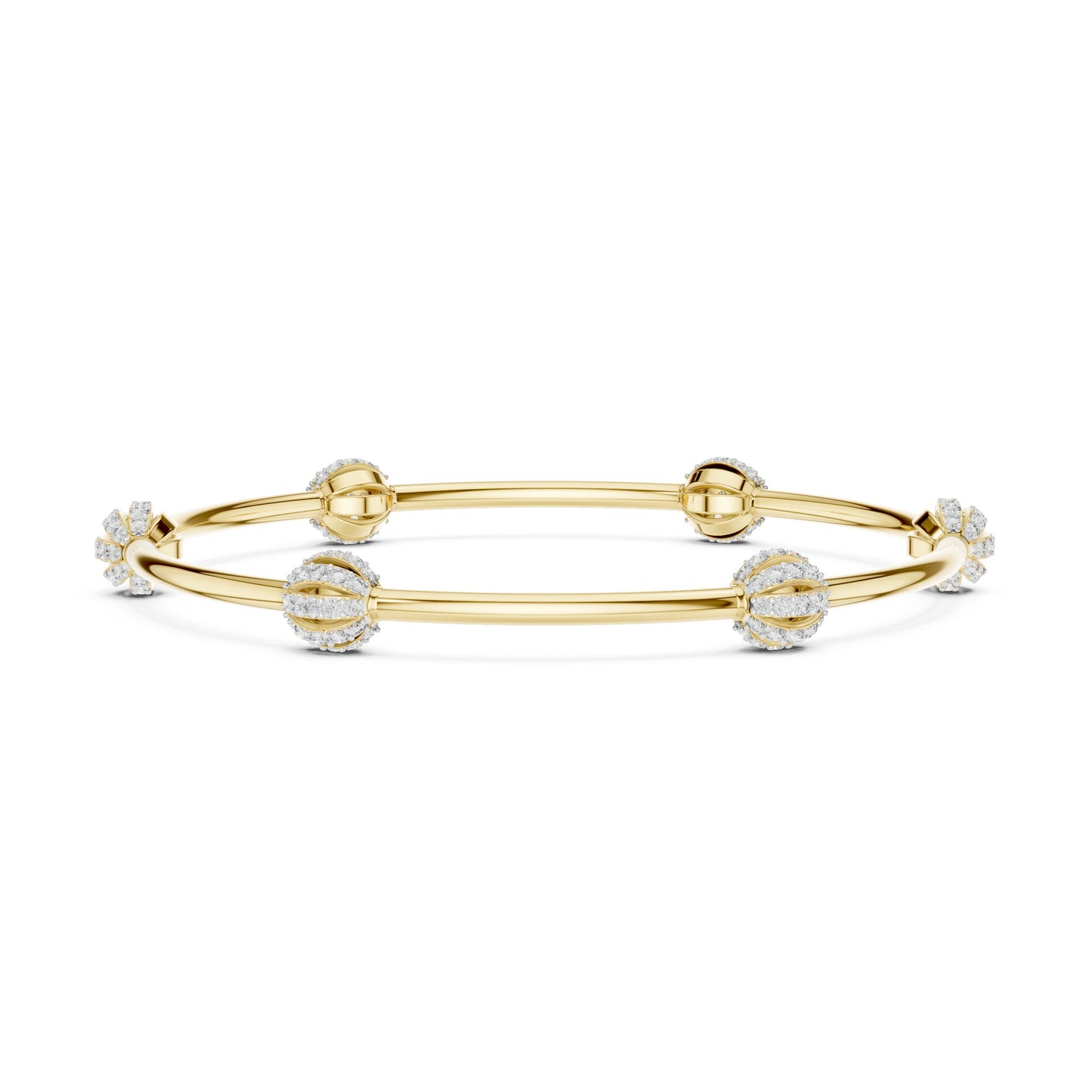 Round Bangle Lab Grown Diamond Bracelet