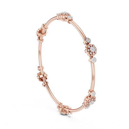 Round Bangle Lab Grown Diamond Bracelet