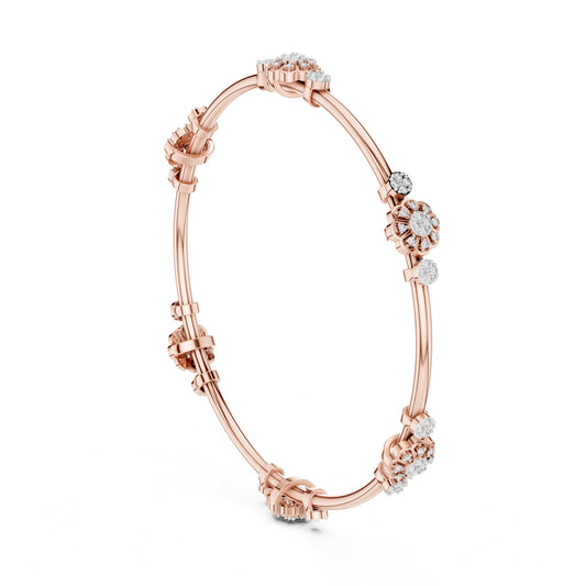 Round Bangle Lab Grown Diamond Bracelet