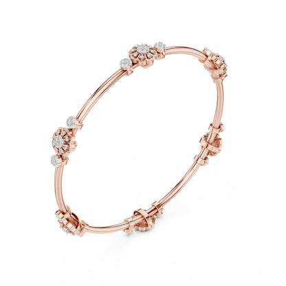 Round Bangle Lab Grown Diamond Bracelet
