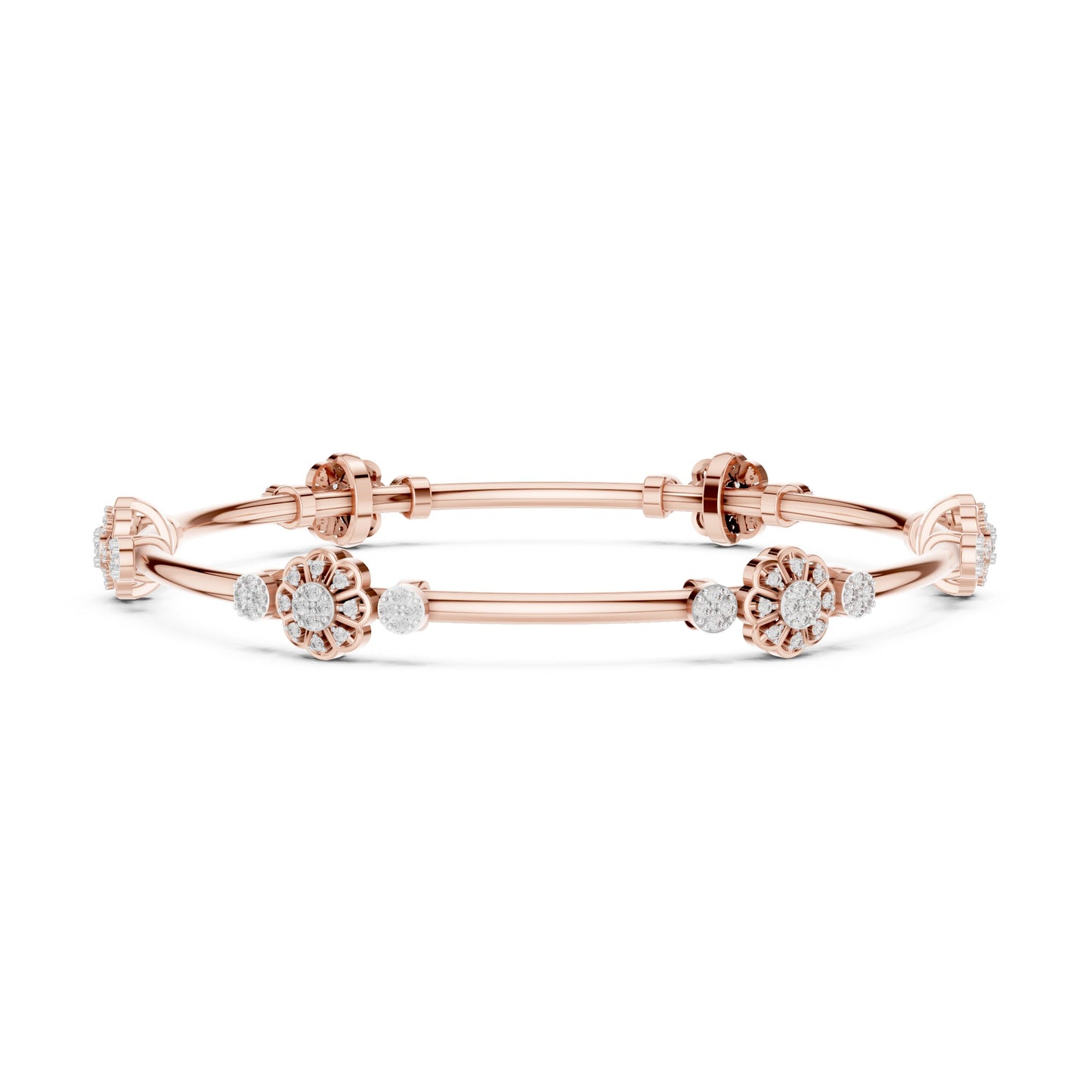 Round Bangle Lab Grown Diamond Bracelet