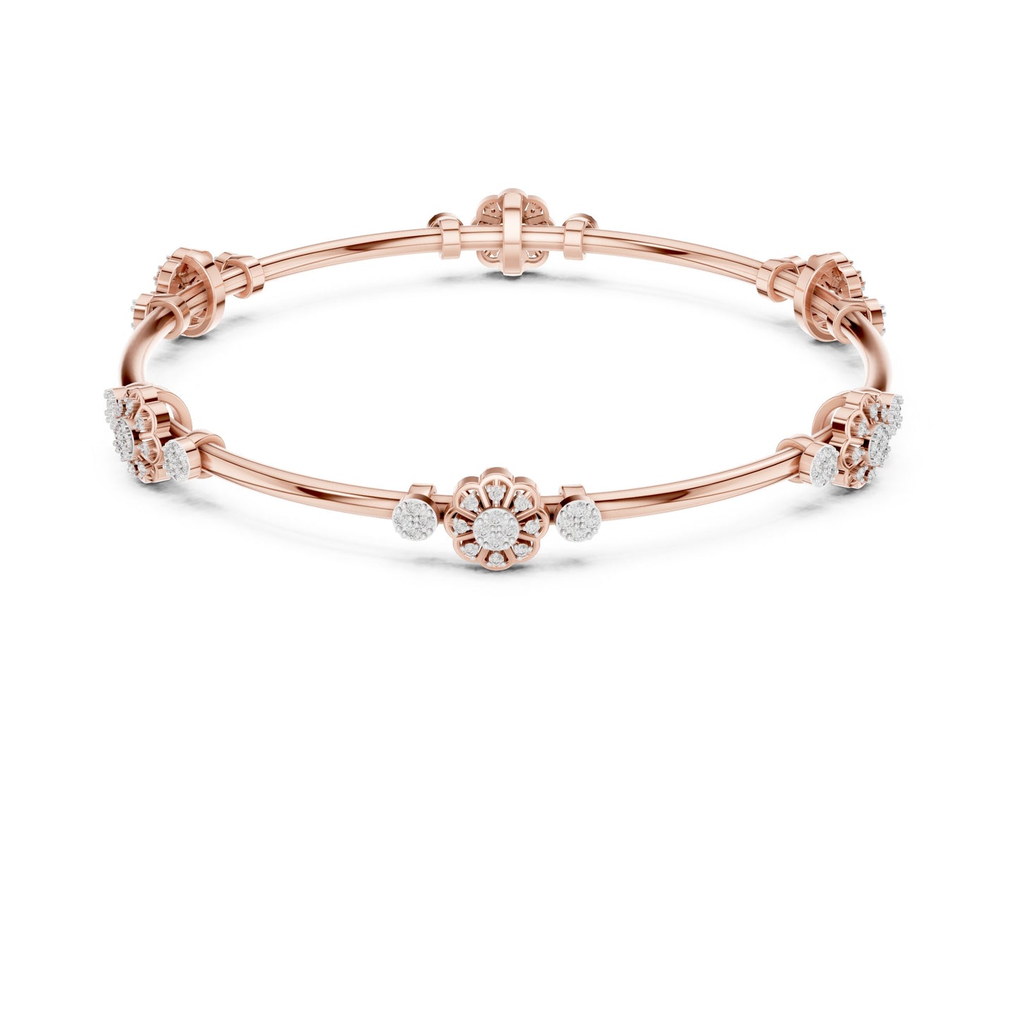 Round Bangle Lab Grown Diamond Bracelet