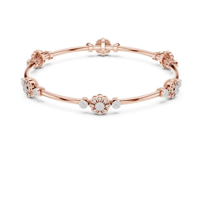 Round Bangle Lab Grown Diamond Bracelet