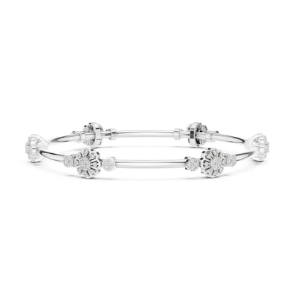 Round Bangle Lab Grown Diamond Bracelet
