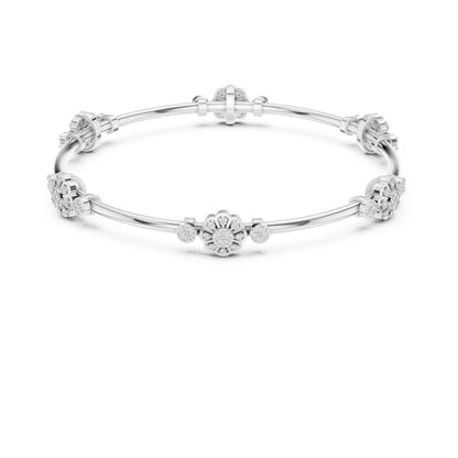 Round Bangle Lab Grown Diamond Bracelet
