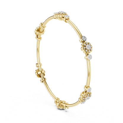 Round Bangle Lab Grown Diamond Bracelet