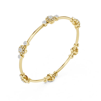Round Bangle Lab Grown Diamond Bracelet