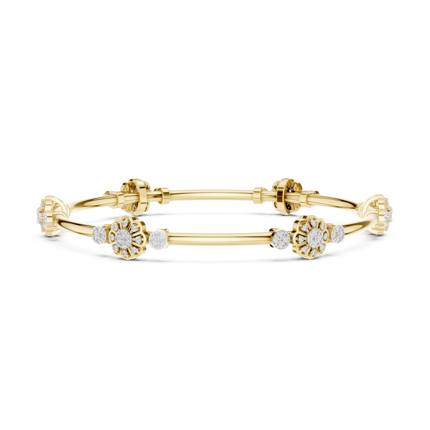 Round Bangle Lab Grown Diamond Bracelet