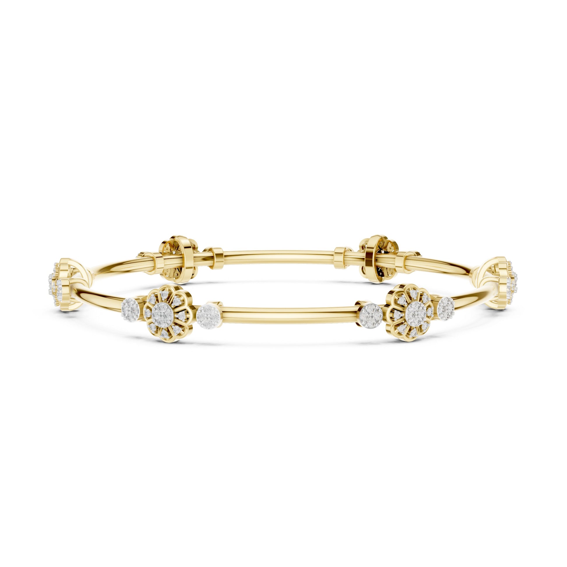 Round Bangle Lab Grown Diamond Bracelet