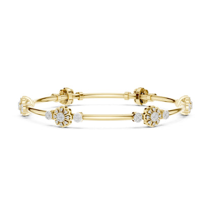 Round Bangle Lab Grown Diamond Bracelet