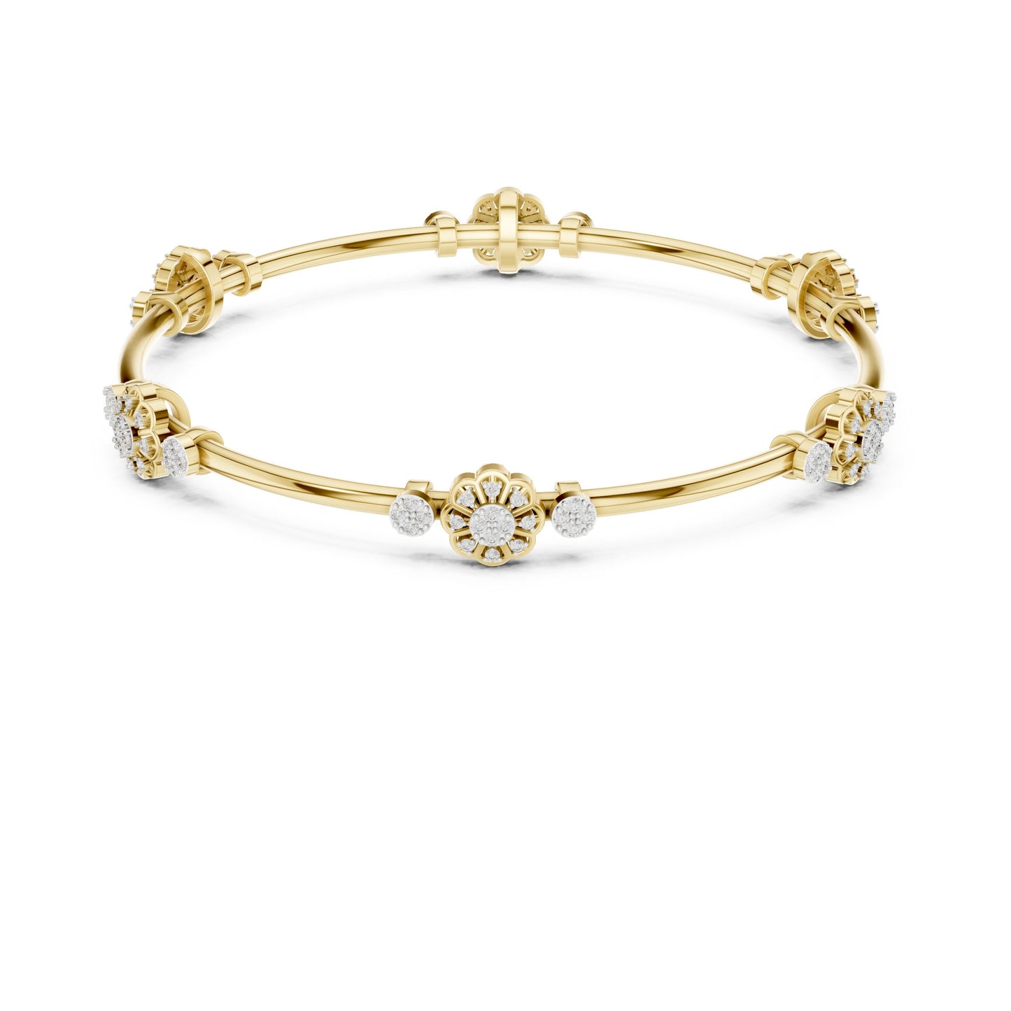 Round Bangle Lab Grown Diamond Bracelet
