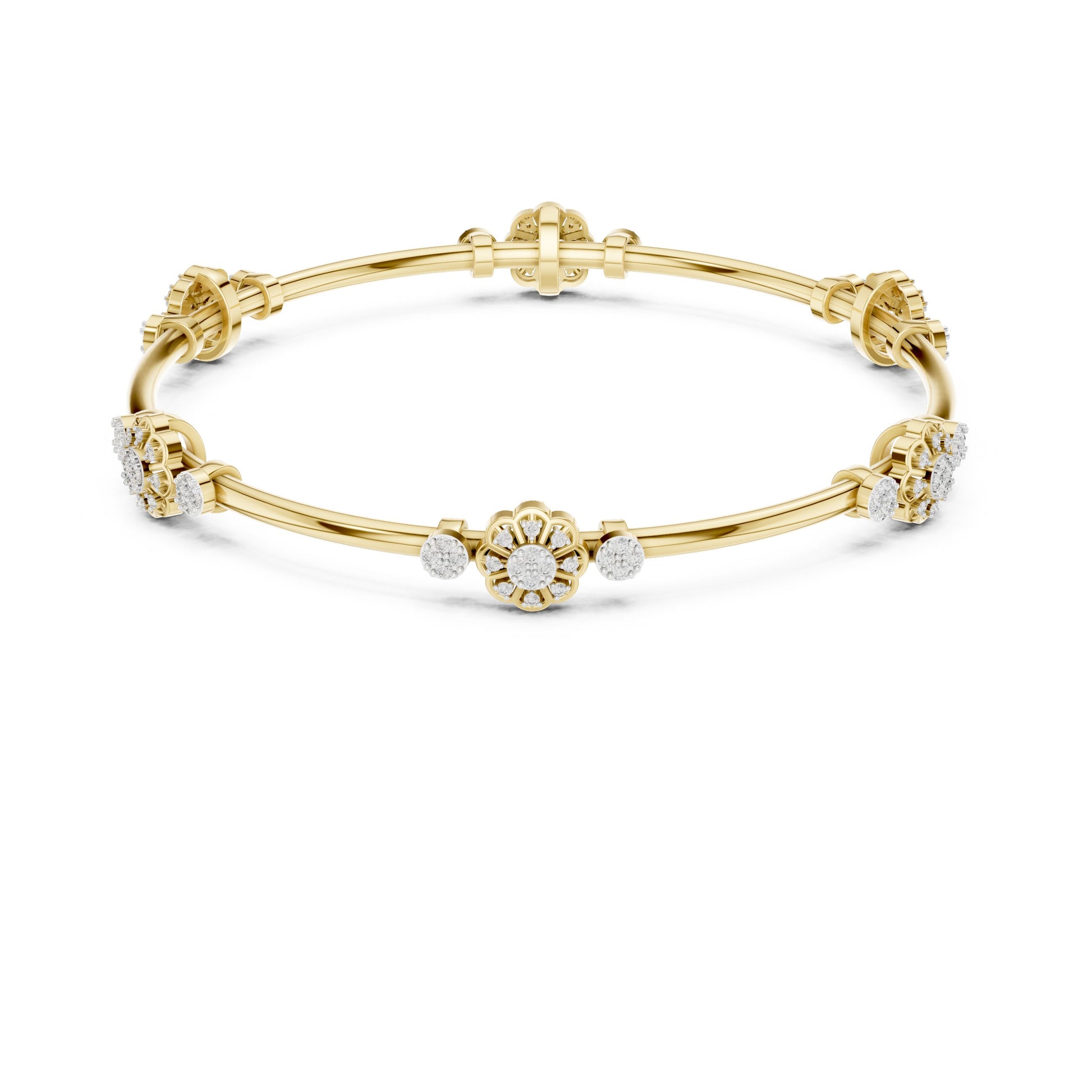 Round Bangle Lab Grown Diamond Bracelet