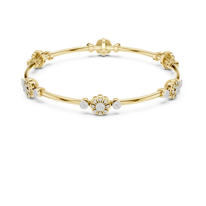 Round Bangle Lab Grown Diamond Bracelet