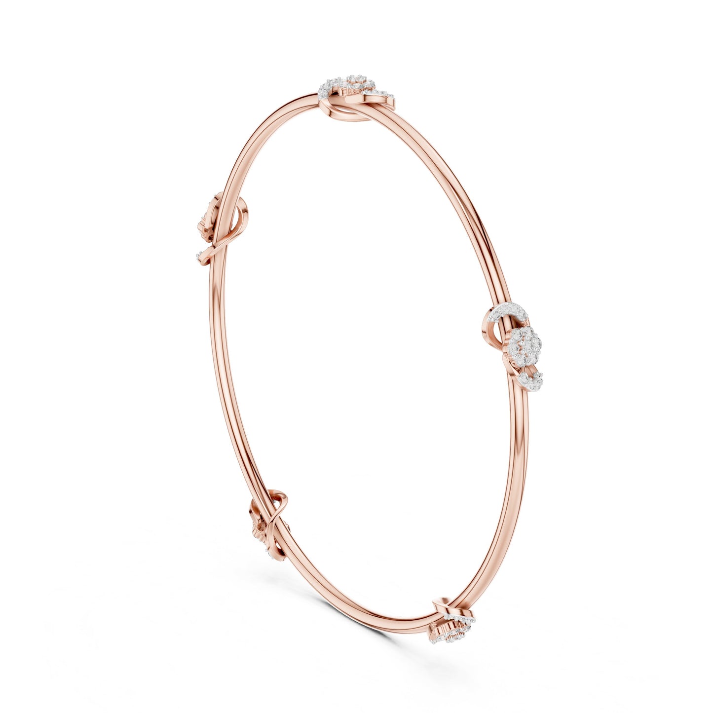 Round Bangle Lab Grown Diamond Bracelet