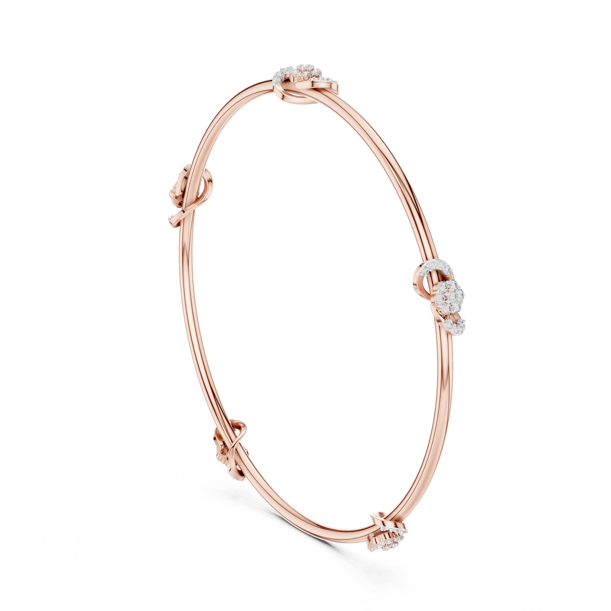 Round Bangle Lab Grown Diamond Bracelet