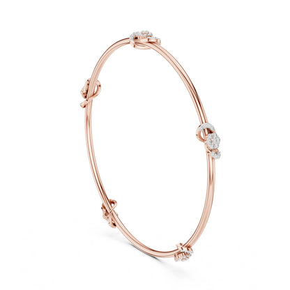 Round Bangle Lab Grown Diamond Bracelet