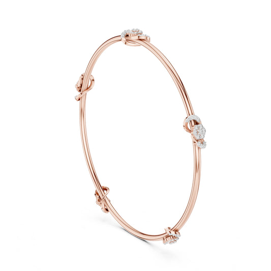 Round Bangle Lab Grown Diamond Bracelet