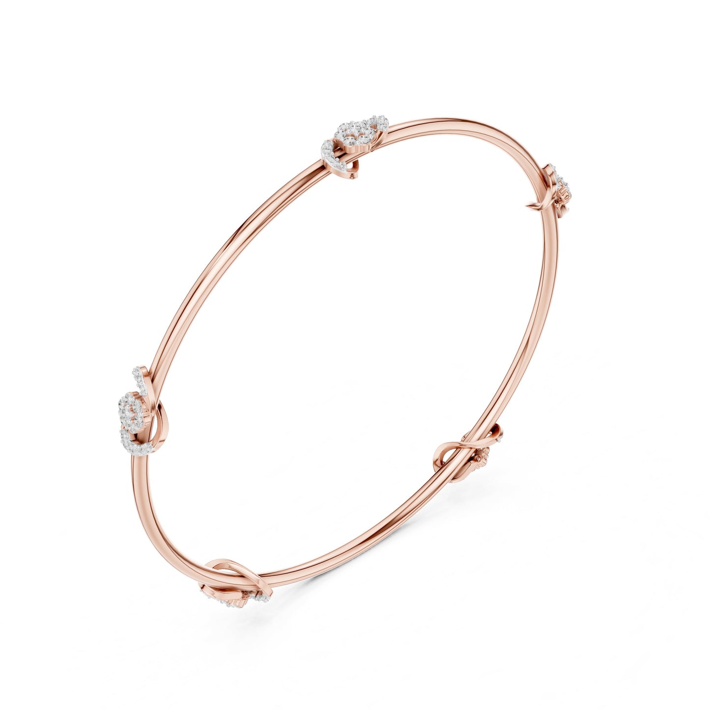 Round Bangle Lab Grown Diamond Bracelet