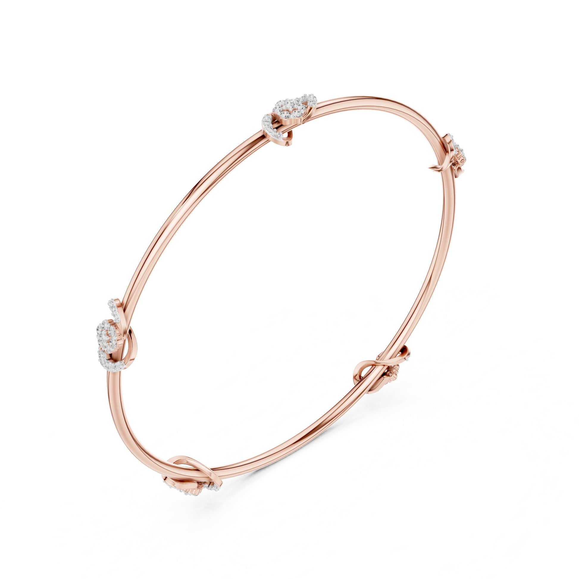 Round Bangle Lab Grown Diamond Bracelet