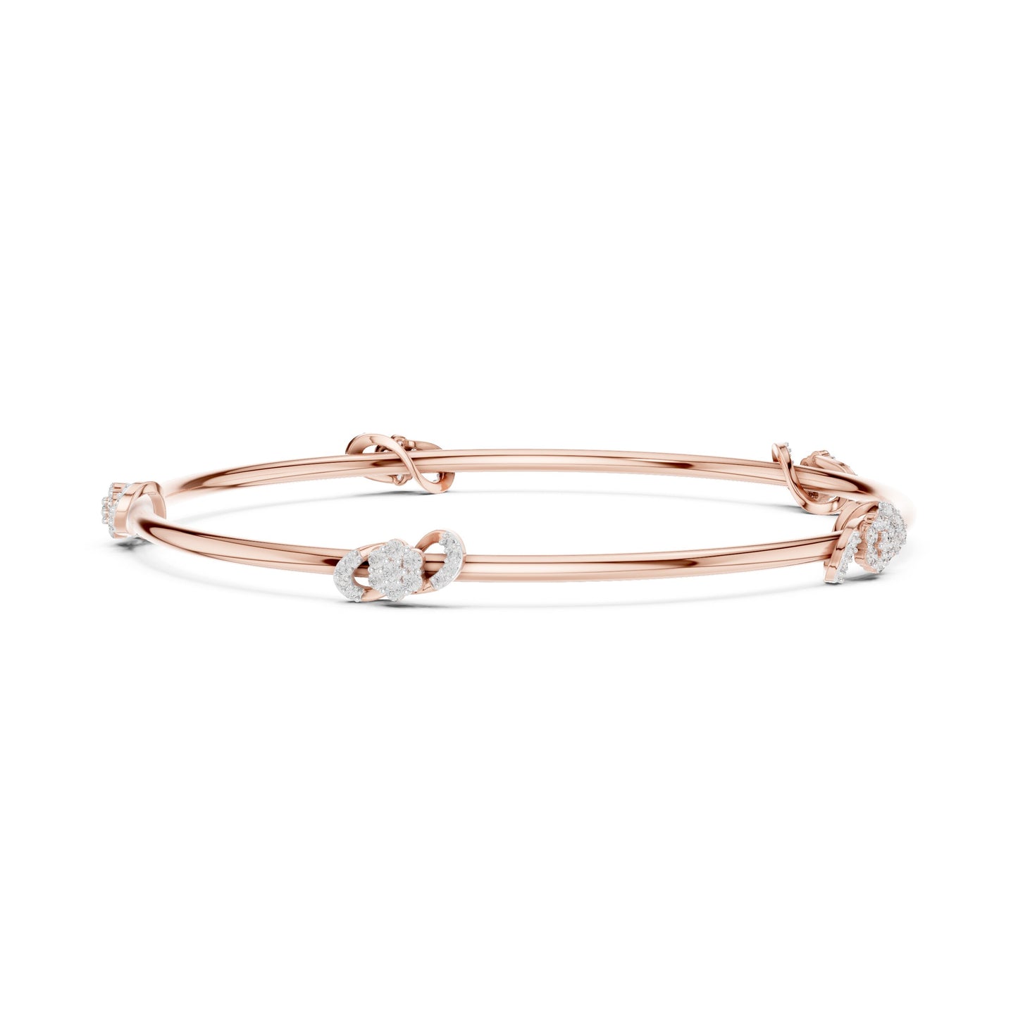 Round Bangle Lab Grown Diamond Bracelet