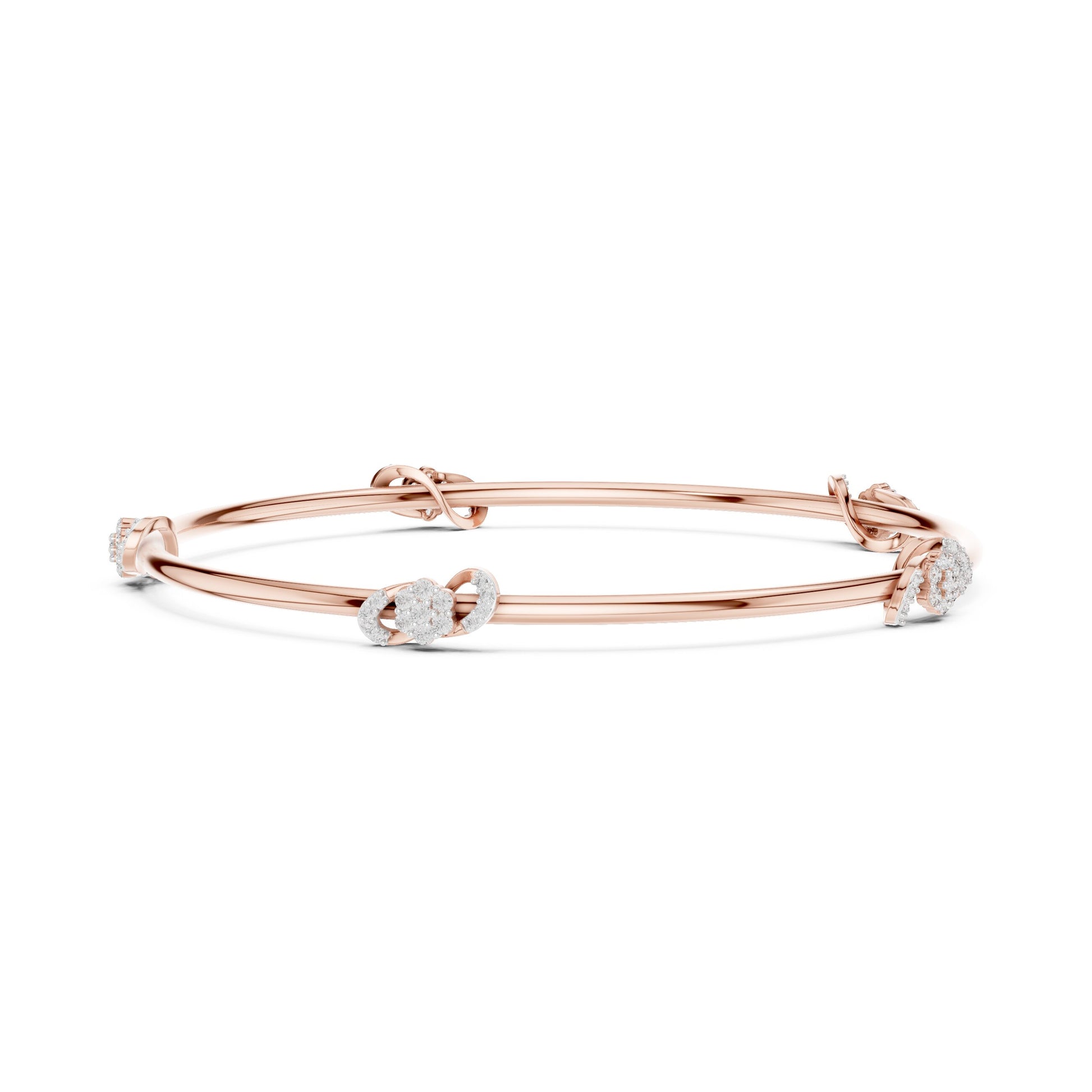 Round Bangle Lab Grown Diamond Bracelet