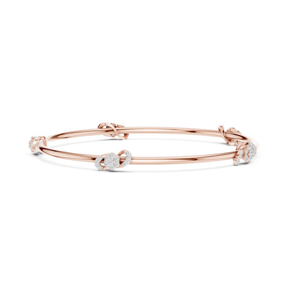 Round Bangle Lab Grown Diamond Bracelet