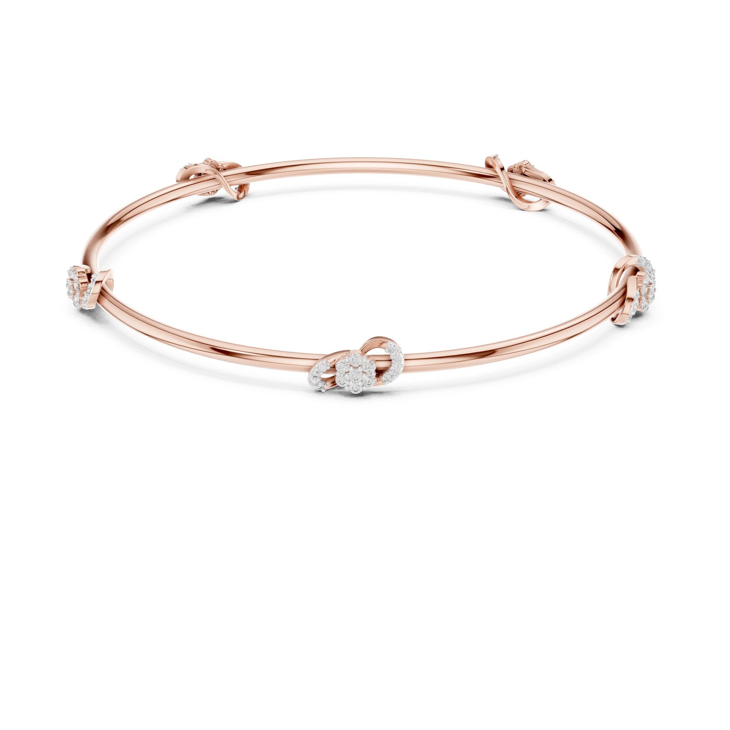 Round Bangle Lab Grown Diamond Bracelet