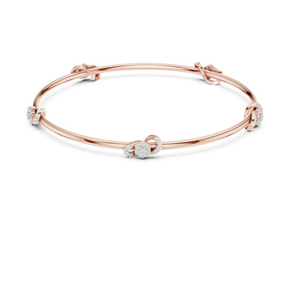 Round Bangle Lab Grown Diamond Bracelet
