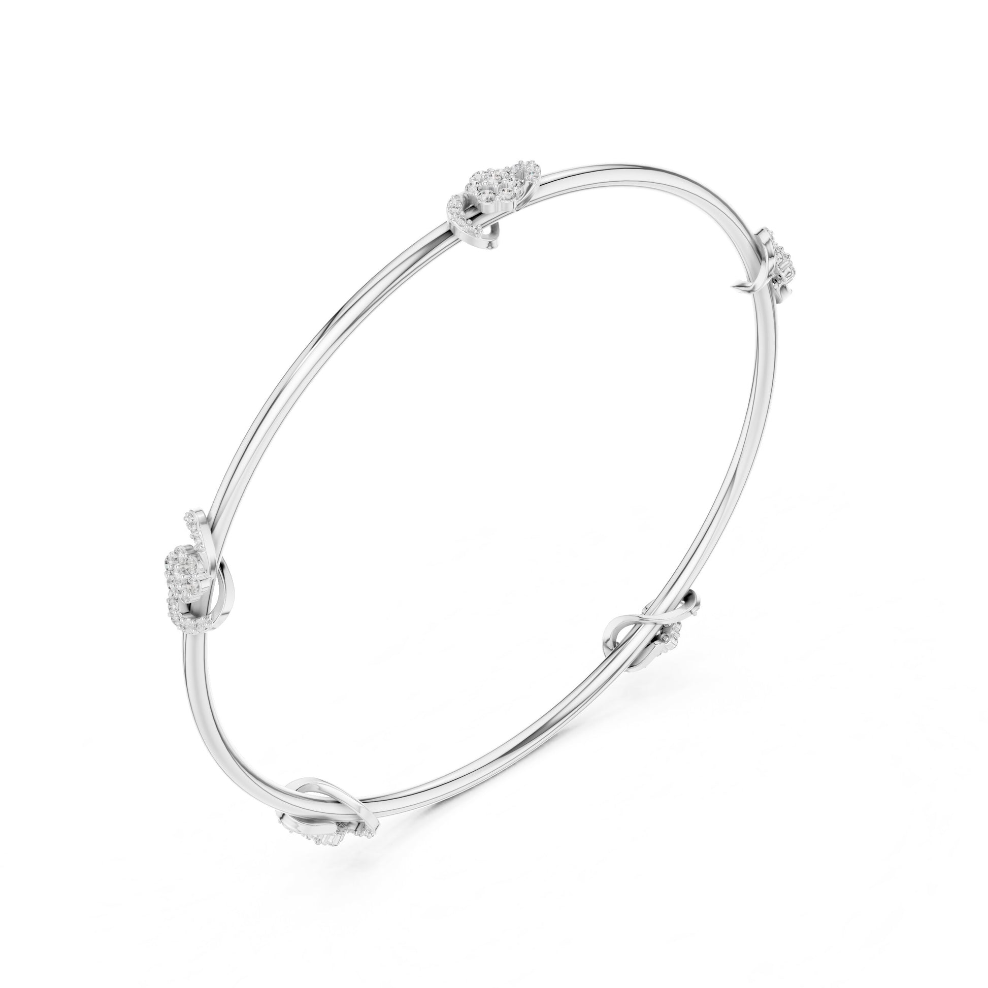 Round Bangle Lab Grown Diamond Bracelet