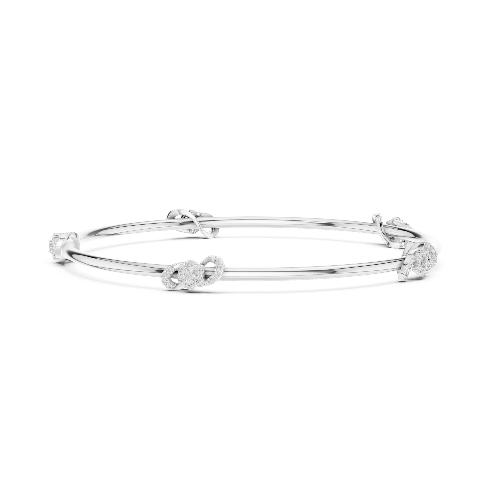 Round Bangle Lab Grown Diamond Bracelet