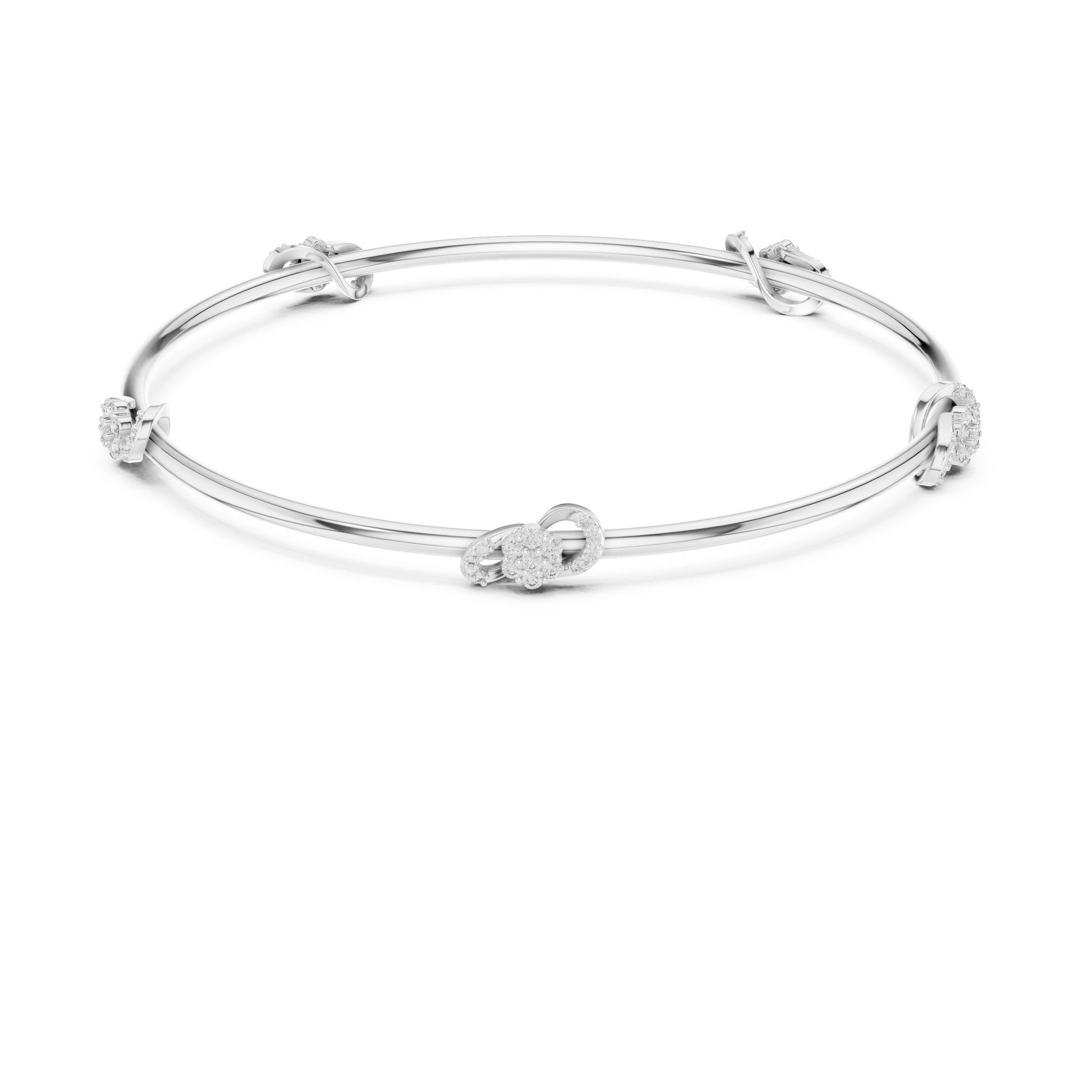 Round Bangle Lab Grown Diamond Bracelet