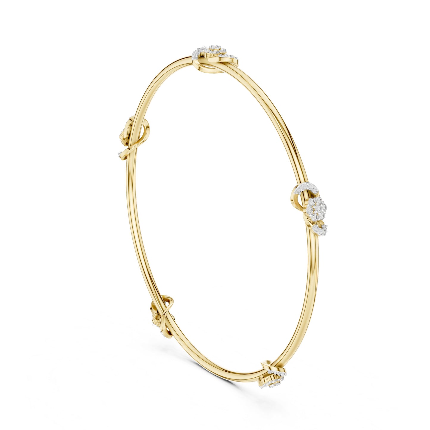 Round Bangle Lab Grown Diamond Bracelet