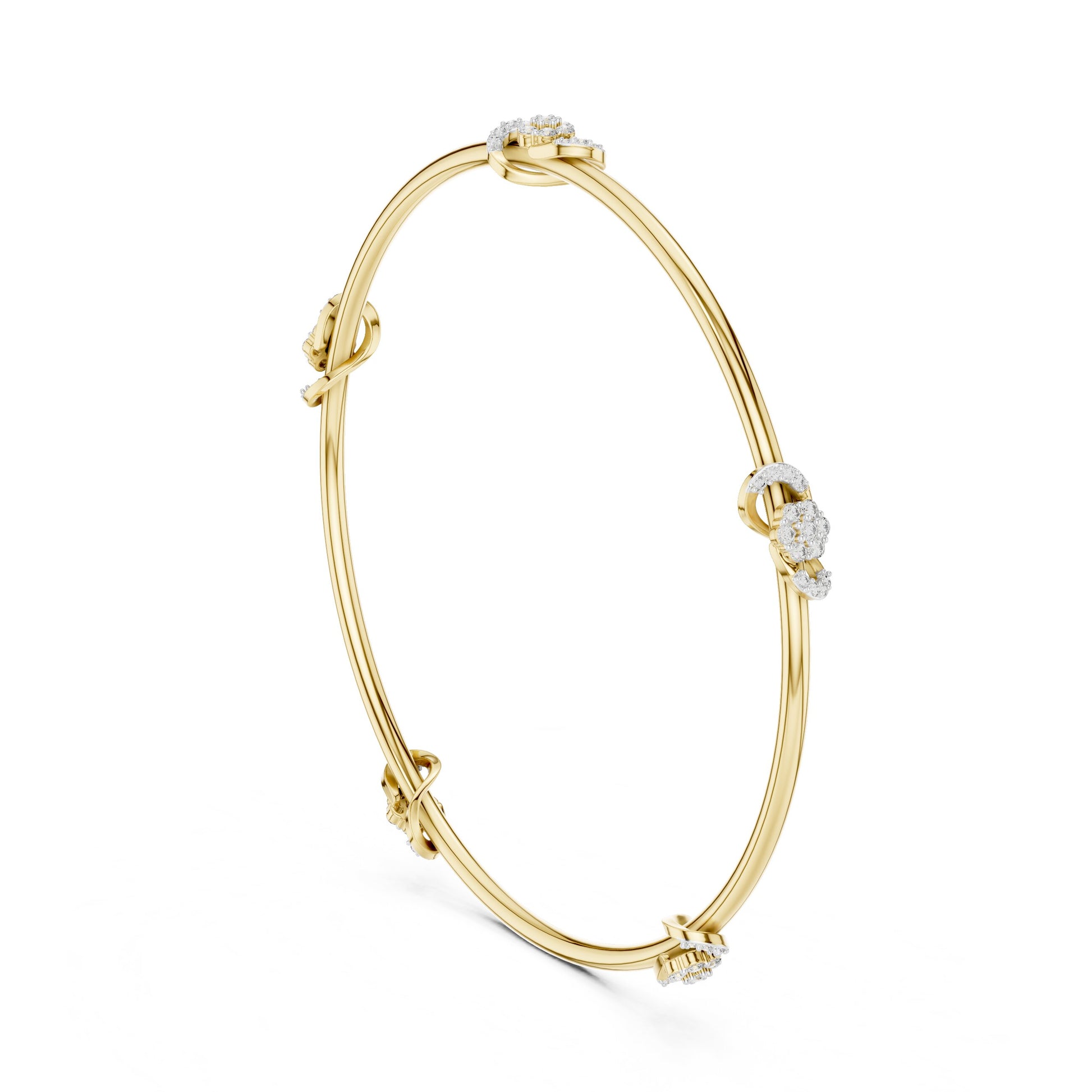 Round Bangle Lab Grown Diamond Bracelet