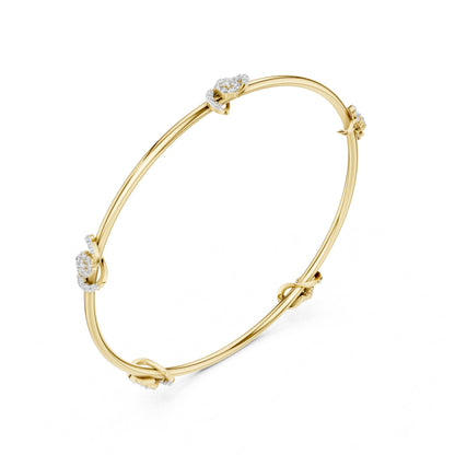 Round Bangle Lab Grown Diamond Bracelet