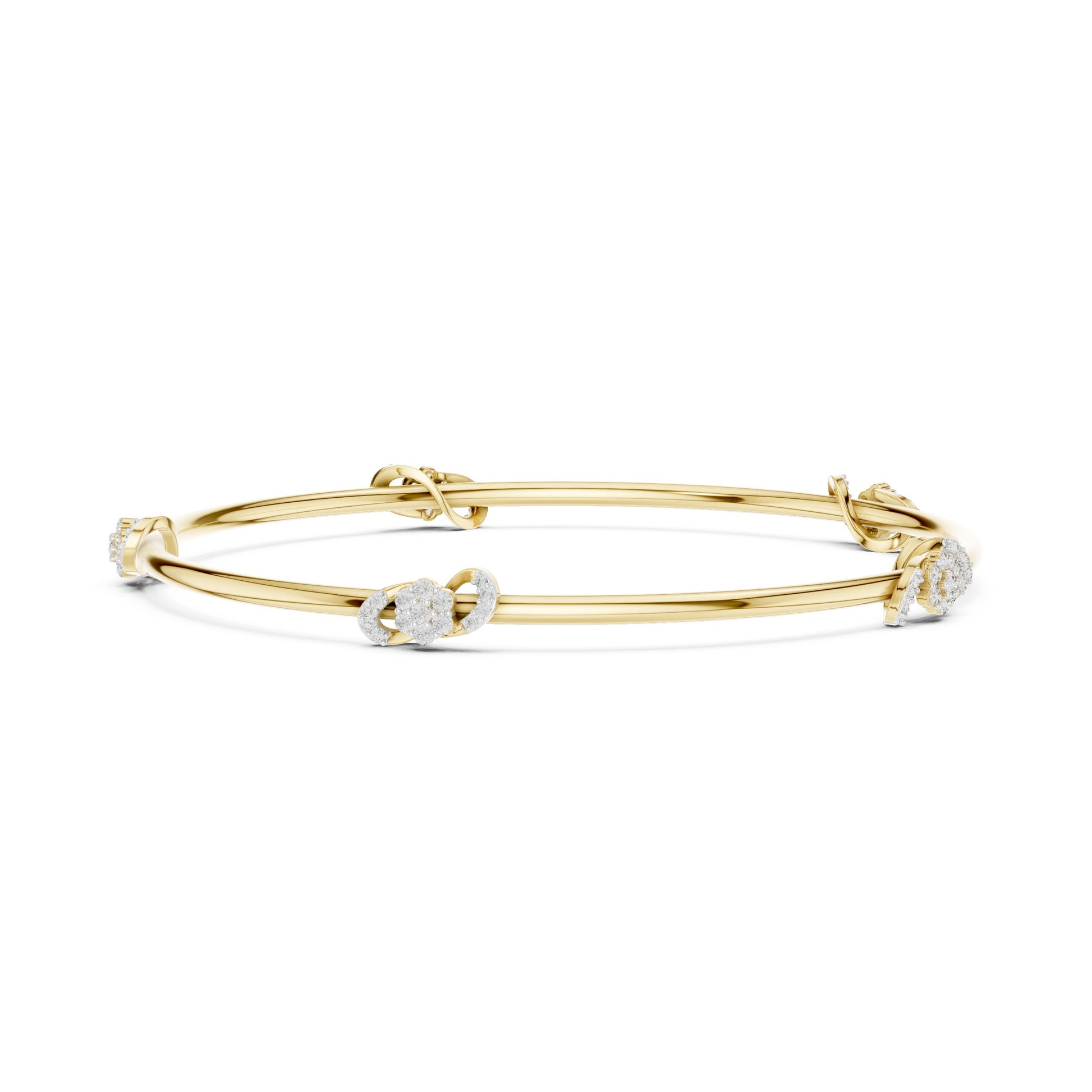 Round Bangle Lab Grown Diamond Bracelet