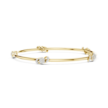 Round Bangle Lab Grown Diamond Bracelet