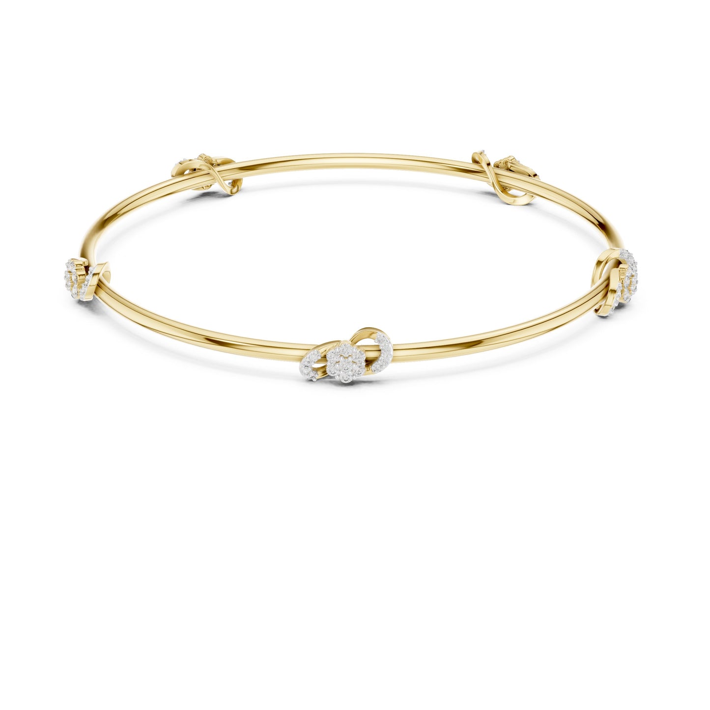 Round Bangle Lab Grown Diamond Bracelet