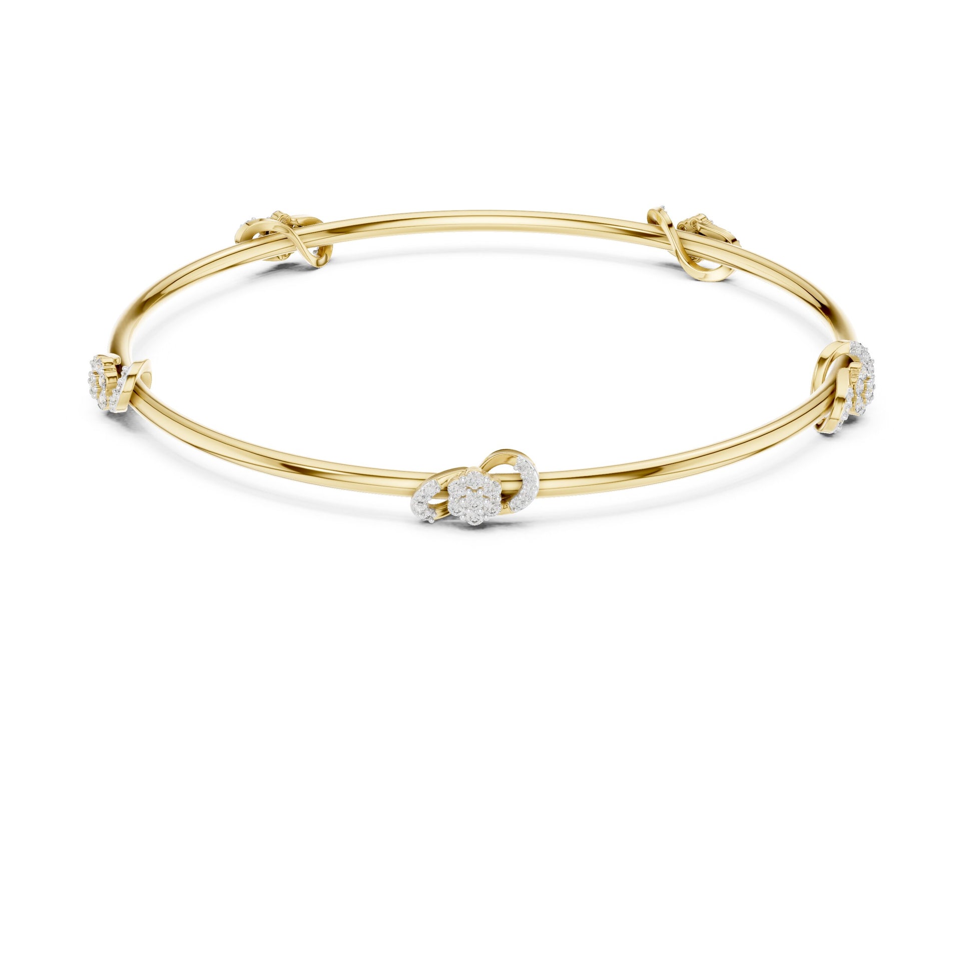 Round Bangle Lab Grown Diamond Bracelet