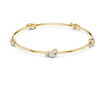 Round Bangle Lab Grown Diamond Bracelet
